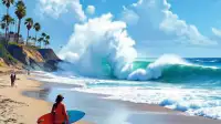 SoCal Beaches: Hurricane Swell & High Tide Double Whammy