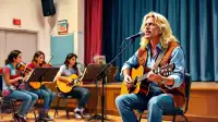 Billy Idol Rocks Downey Middle School for Music Ed
