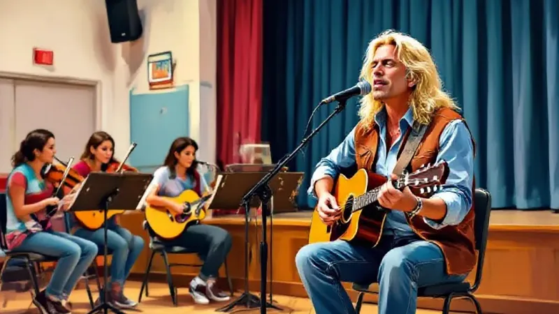 Billy Idol Rocks Downey Middle School for Music Ed